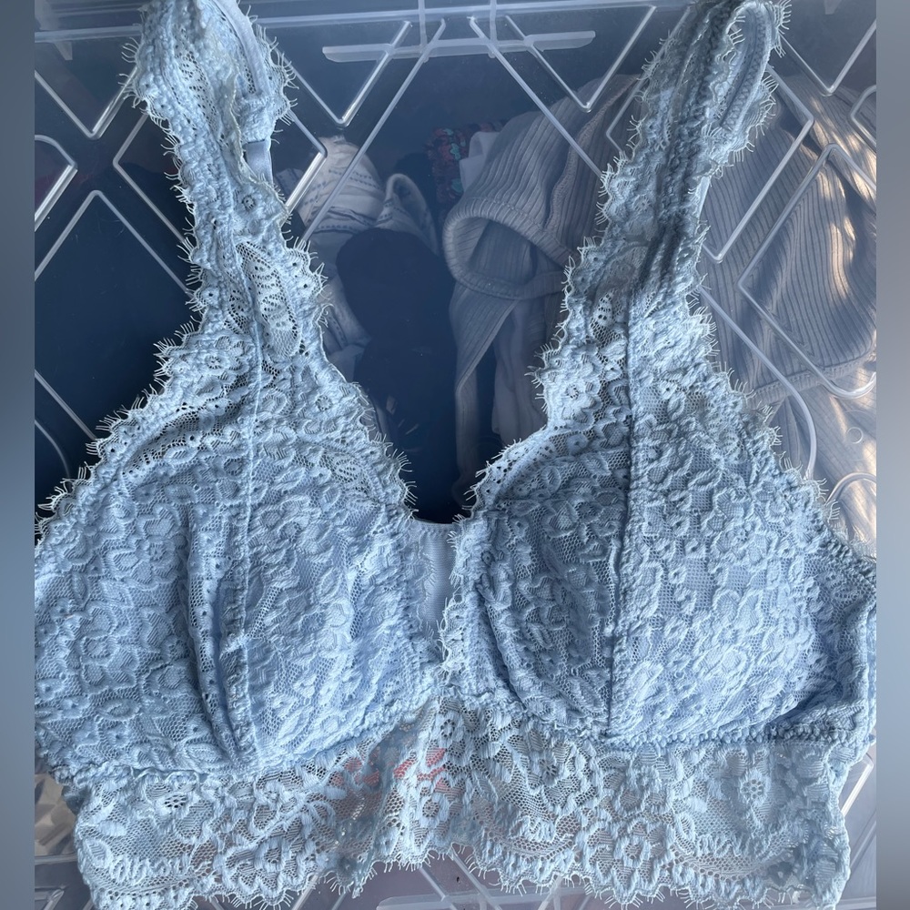 Aerie Eyelash Lace Plunge Bralette